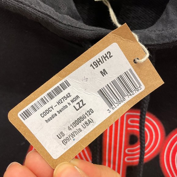 A.P.C.  BENITO DINNER LOGO GRAPHIC HOODIE IN BLK - Picture 10 of 13